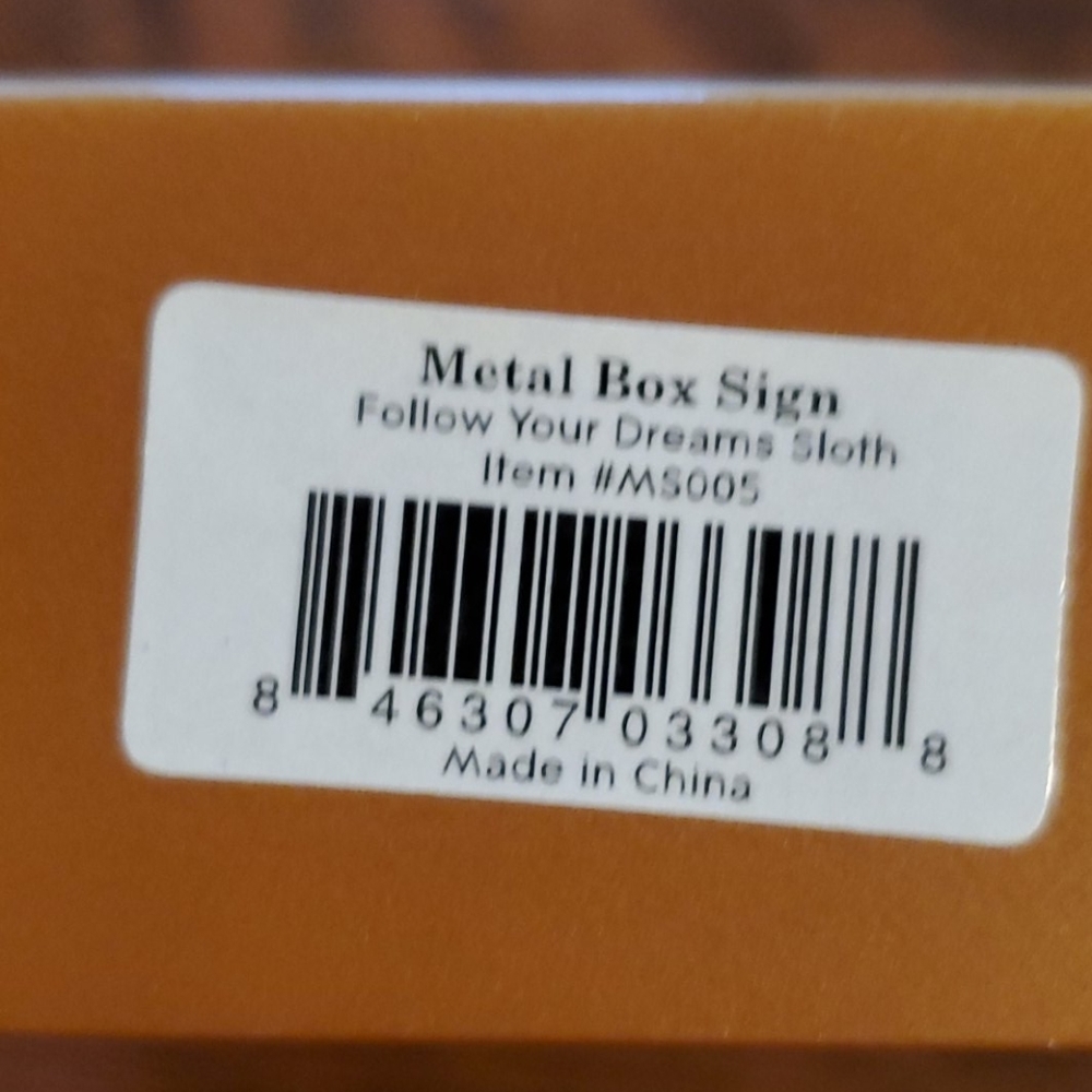 Metal Sign Box Sloth 🦥 - Picture 4 of 5